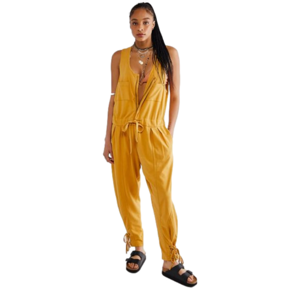 Free People One Billie Coveralls In Spicy‎ Chestnut X-Small NWT